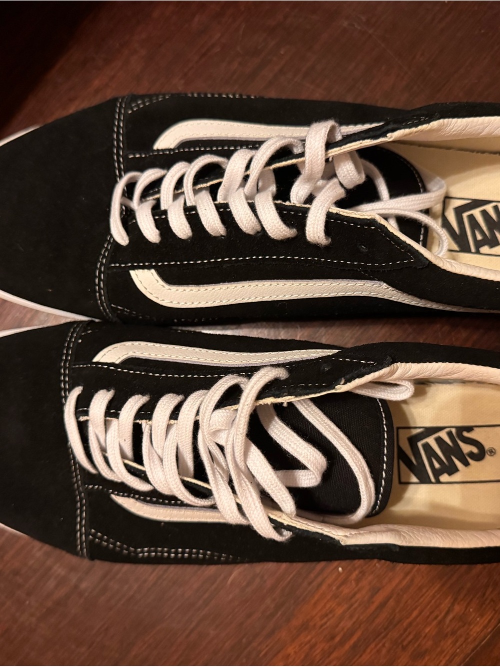 Vans Black and White Old Skool Low-Top Sneakers